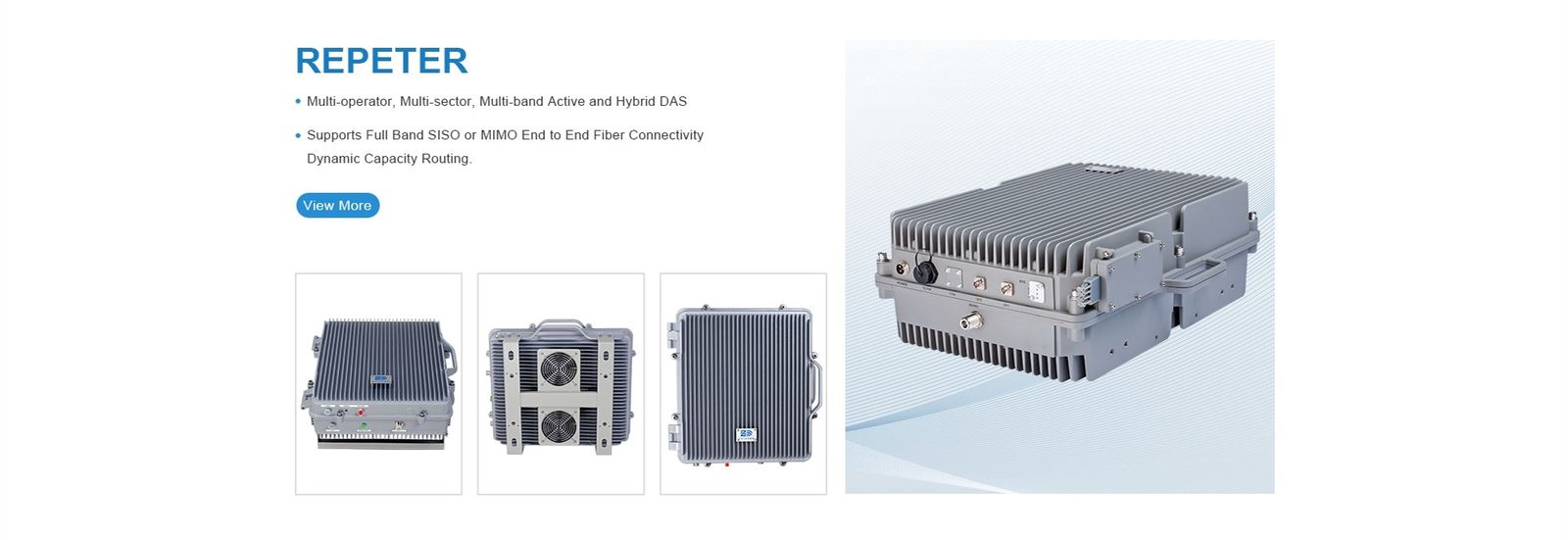 DCS / WCDMA Fiber Optic Signal Amplifier 43dBm Gain Line Amplifier Easy Installation